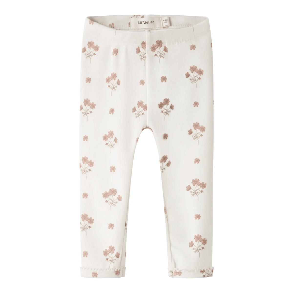 Lil'Atelier - Leggings Baby Layo Coconut Milk Flower Pink - Guttelus.no