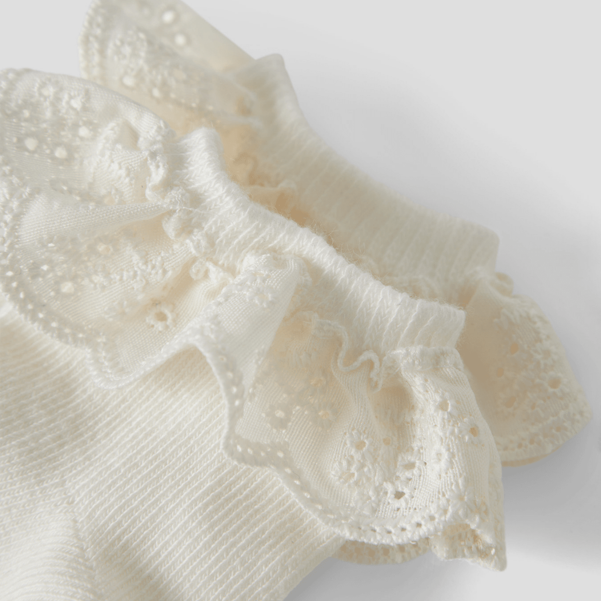 Lil'Atelier - Sokker Baby Dertrud White - Guttelus.no