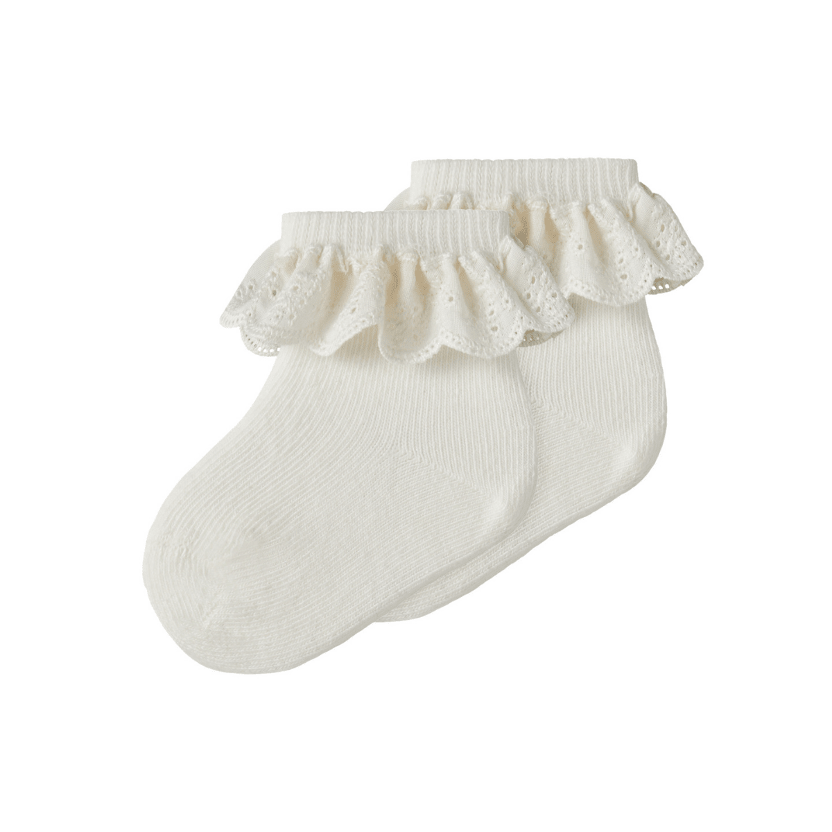 Lil'Atelier - Sokker Baby Dertrud White - Guttelus.no