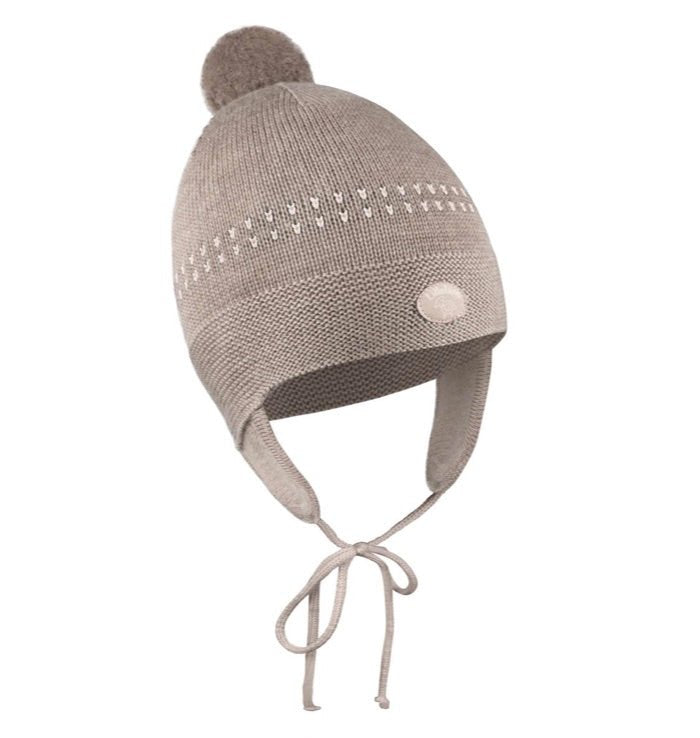 Lillelam - Lue Basic Med Snøring Classic Beige - Guttelus