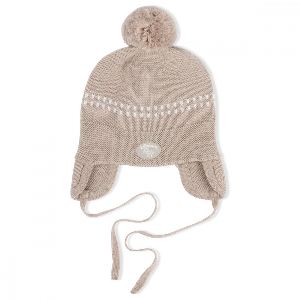 Lillelam - Lue Basic Med Snøring Classic Beige - Guttelus