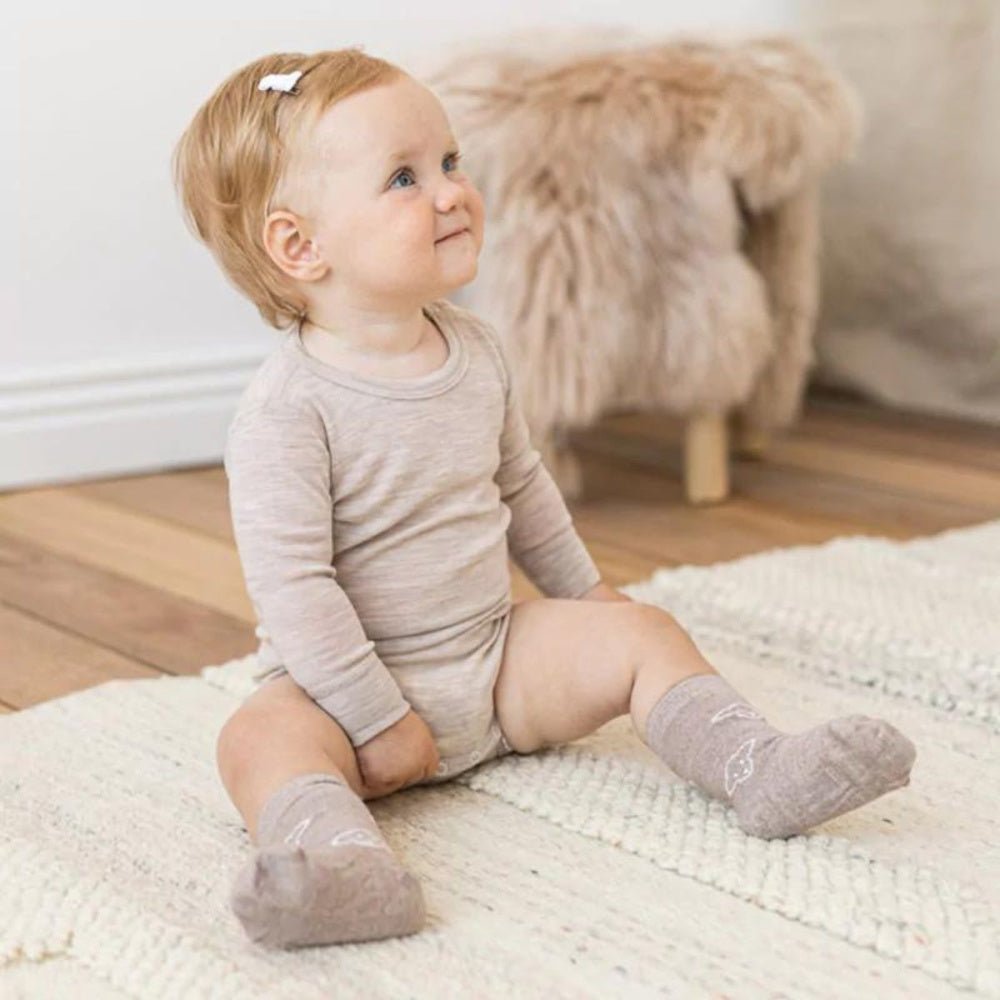 Lillelam - Ullbody Lys Beige - Guttelus