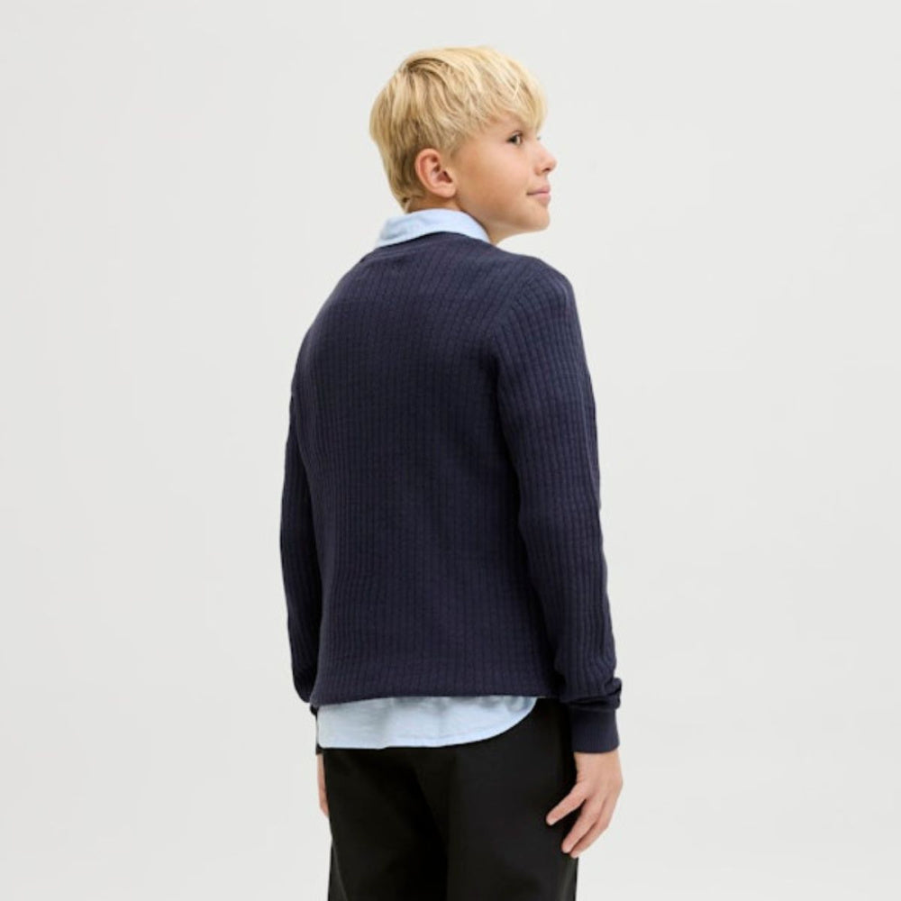 Jack & Jones - Genser Knit Blubarkley Zigzag Night Sky