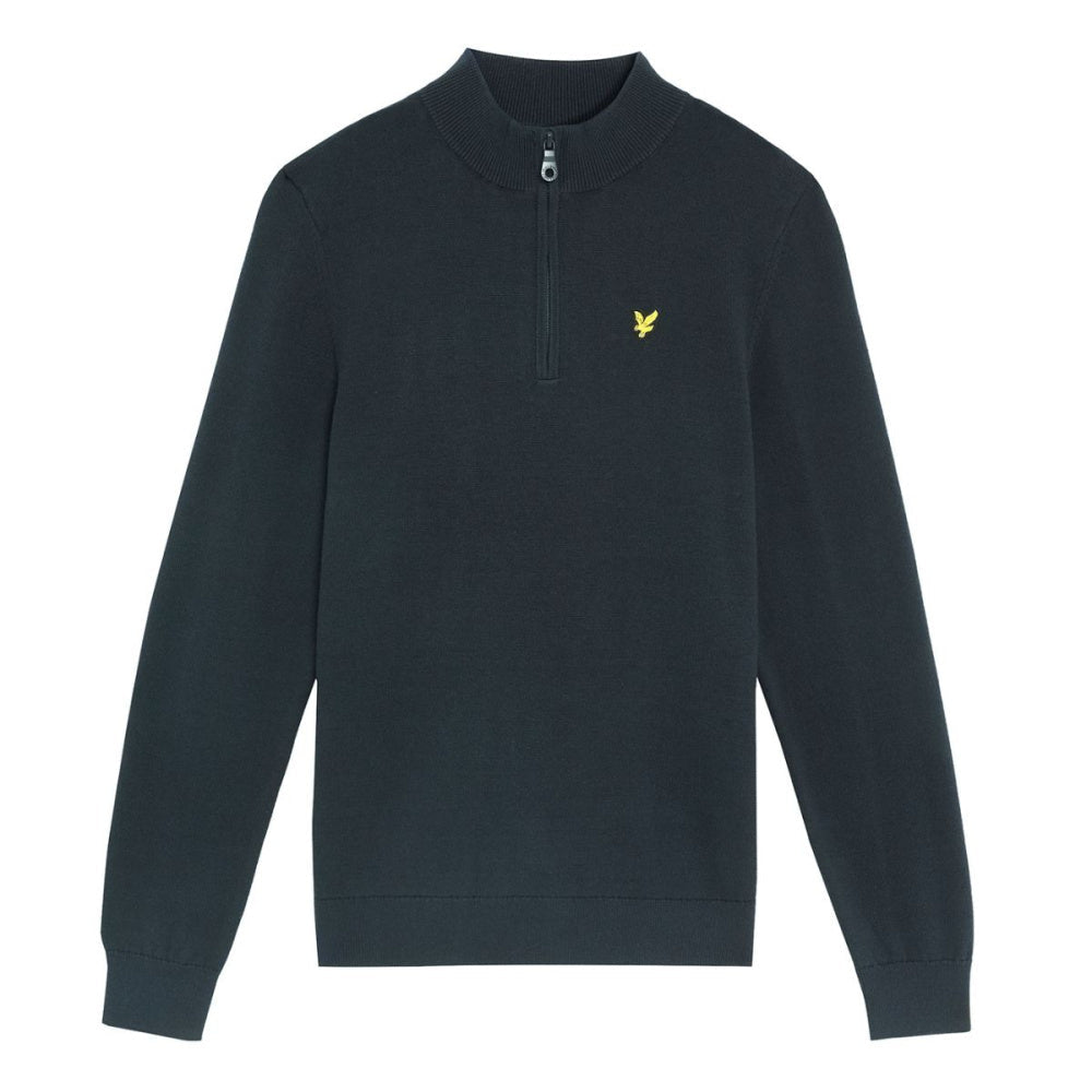 Lyle & Scott - Genser 1/4 Zip Dark Navy - Guttelus.no