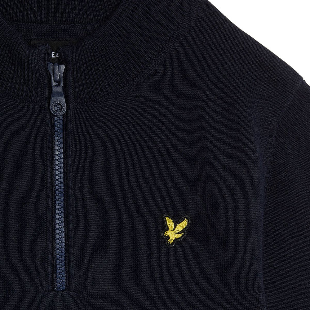 Lyle & Scott - Genser 1/4 Zip Dark Navy - Guttelus.no