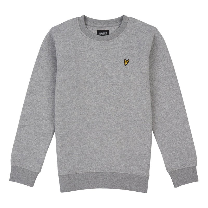 Lyle & Scott - Genser Classic Crew Neck Vintage Grey Heather - Guttelus.no