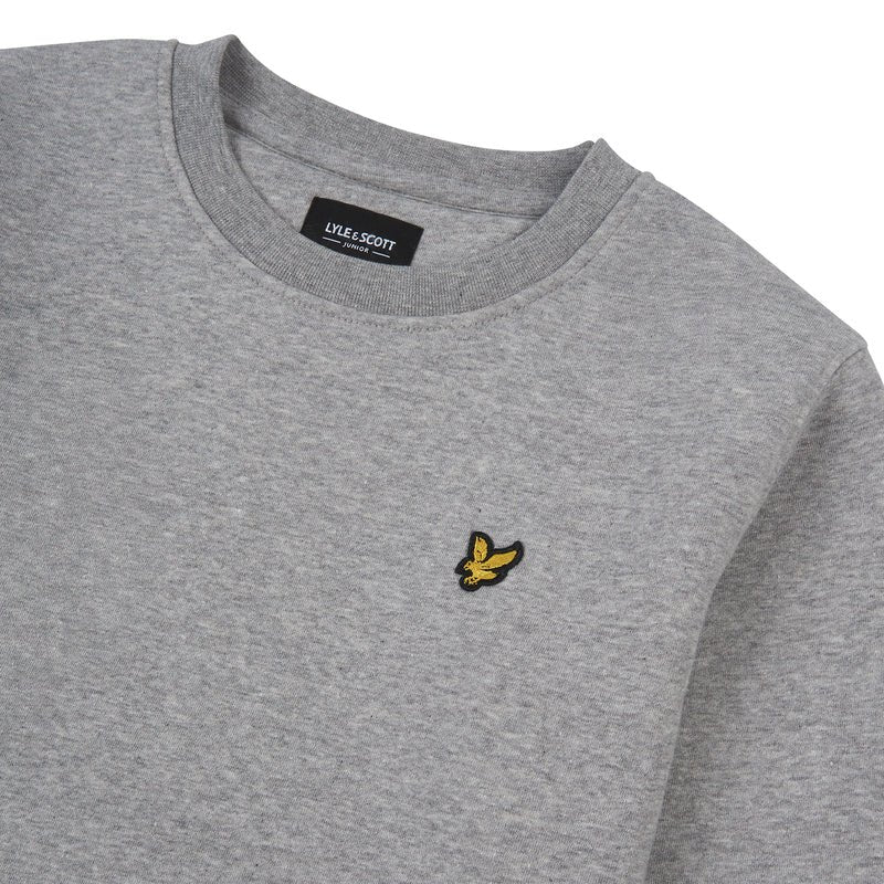 Lyle & Scott - Genser Classic Crew Neck Vintage Grey Heather - Guttelus.no