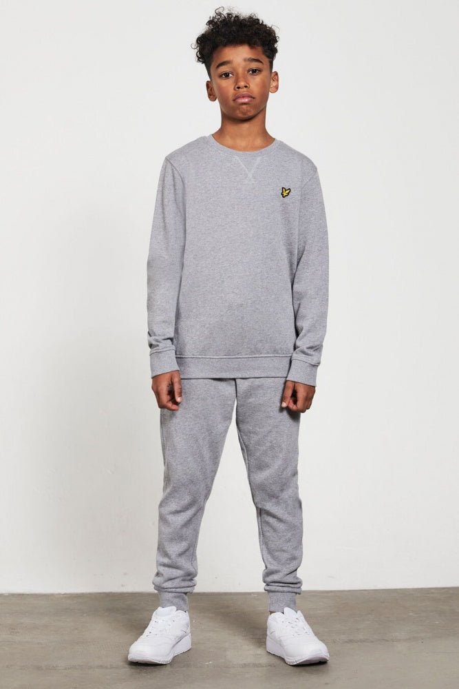 Lyle & Scott - Genser Classic Crew Neck Vintage Grey Heather - Guttelus.no