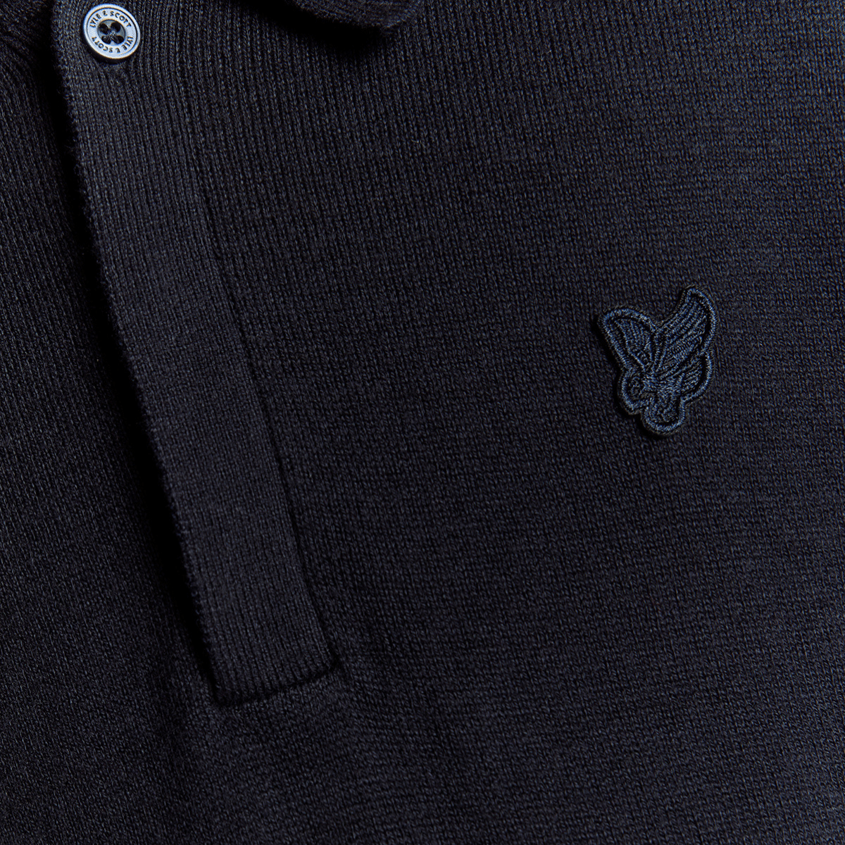 Lyle & Scott - Genser Knit Piké Dark Navy - Guttelus.no