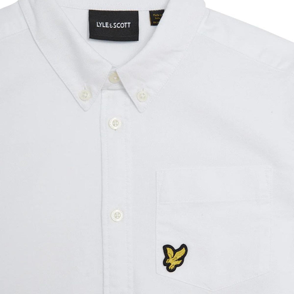 Lyle & Scott - Skjorte Oxford Jr White - Guttelus