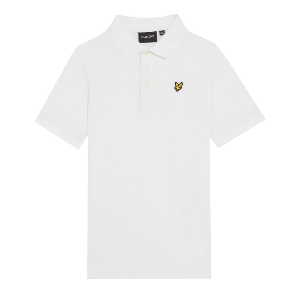 Lyle & Scott - T-skjorte Plain Polo Shirt White - Guttelus
