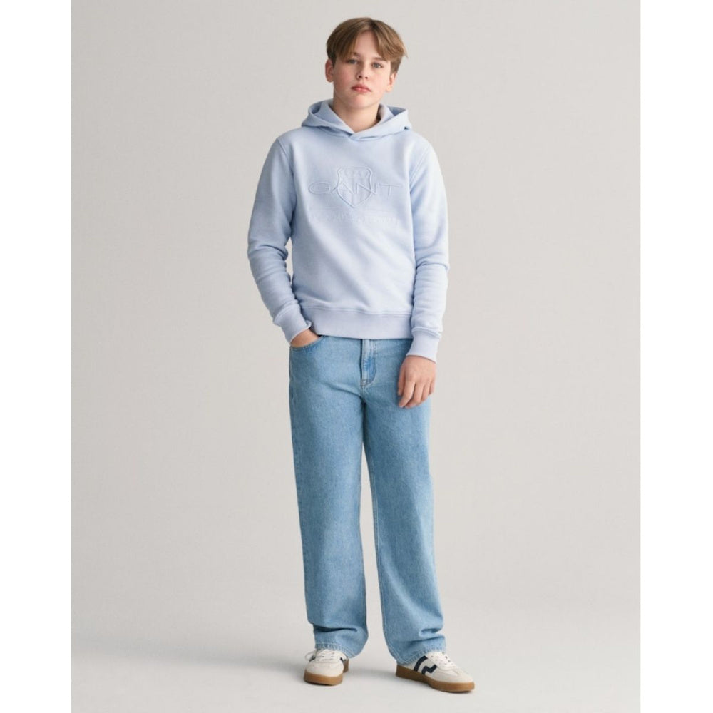 Gant - Hettegenser Tonal Hoodie Fresh Blue