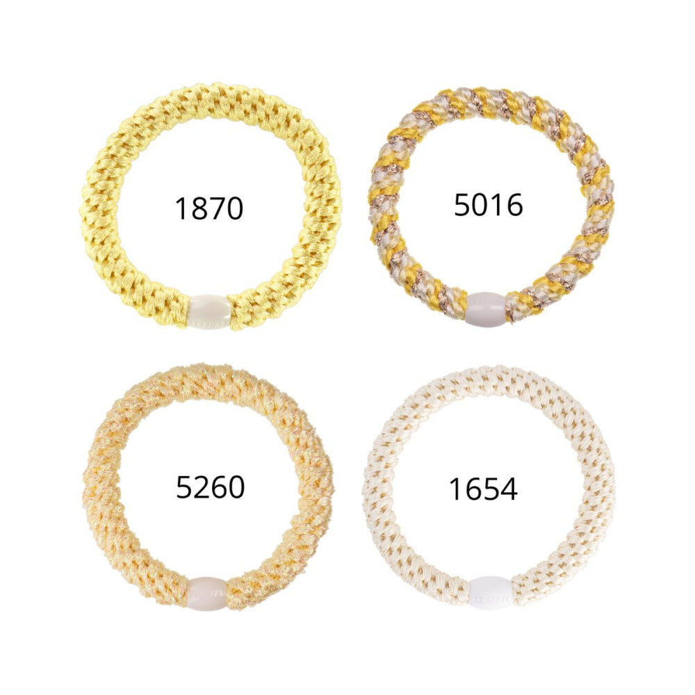 Kknekki - Hårstrikk 4 pk Bundle 48 Gul