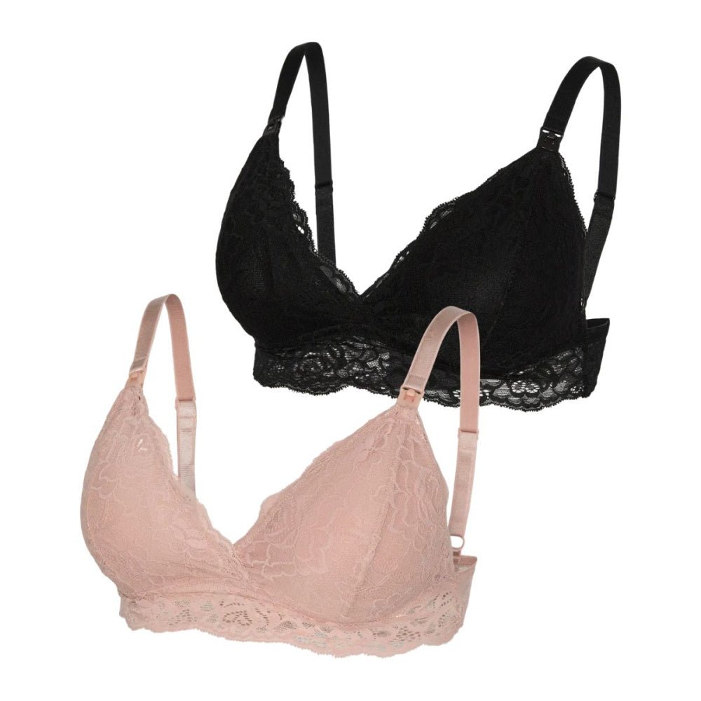 Mamalicious - Amme-BH 2-pk Alba Lace Misty Rose/ Black - Guttelus
