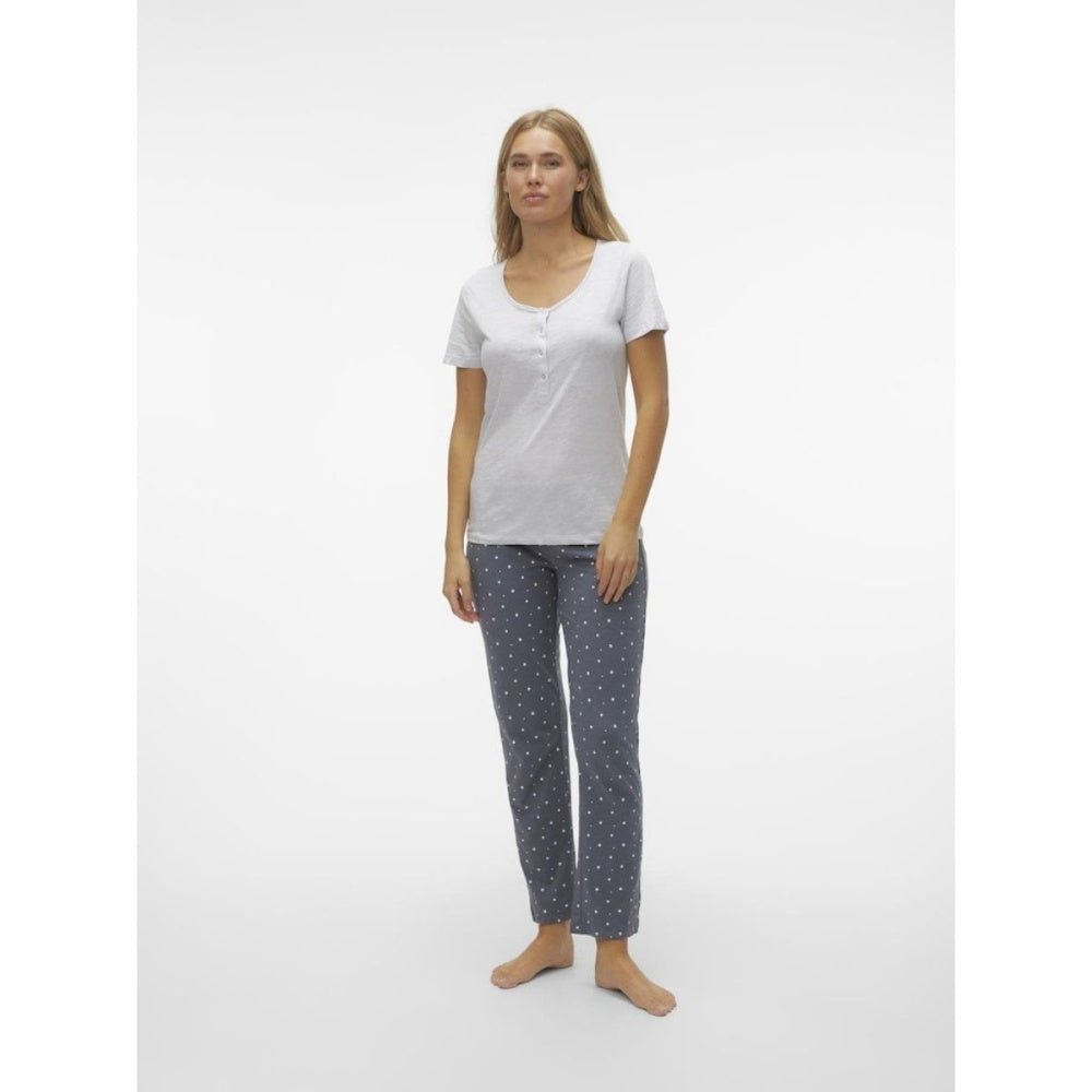 Mamalicious - Mamma-pyjamas 2-delt Mira Grå/ Stjerner - Guttelus