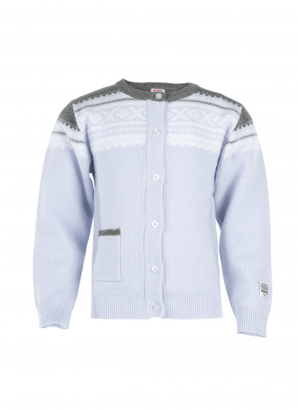 Marius Kids- Marius Cardigan Ull Lyseblå - Guttelus