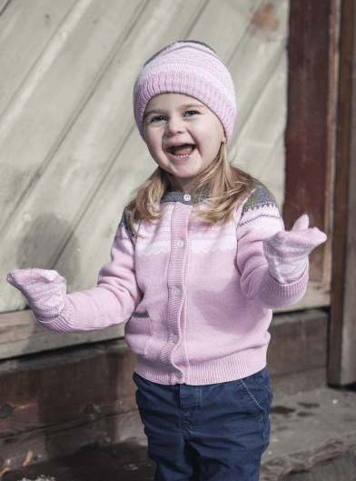 Marius Kids - Marius Lue i Ull Barn Lyserosa - Guttelus