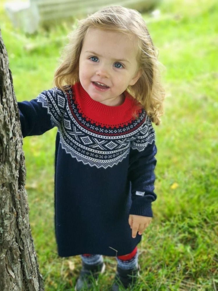 Marius Kids - Marius Ullkjole Rundstrikk Navy - Guttelus