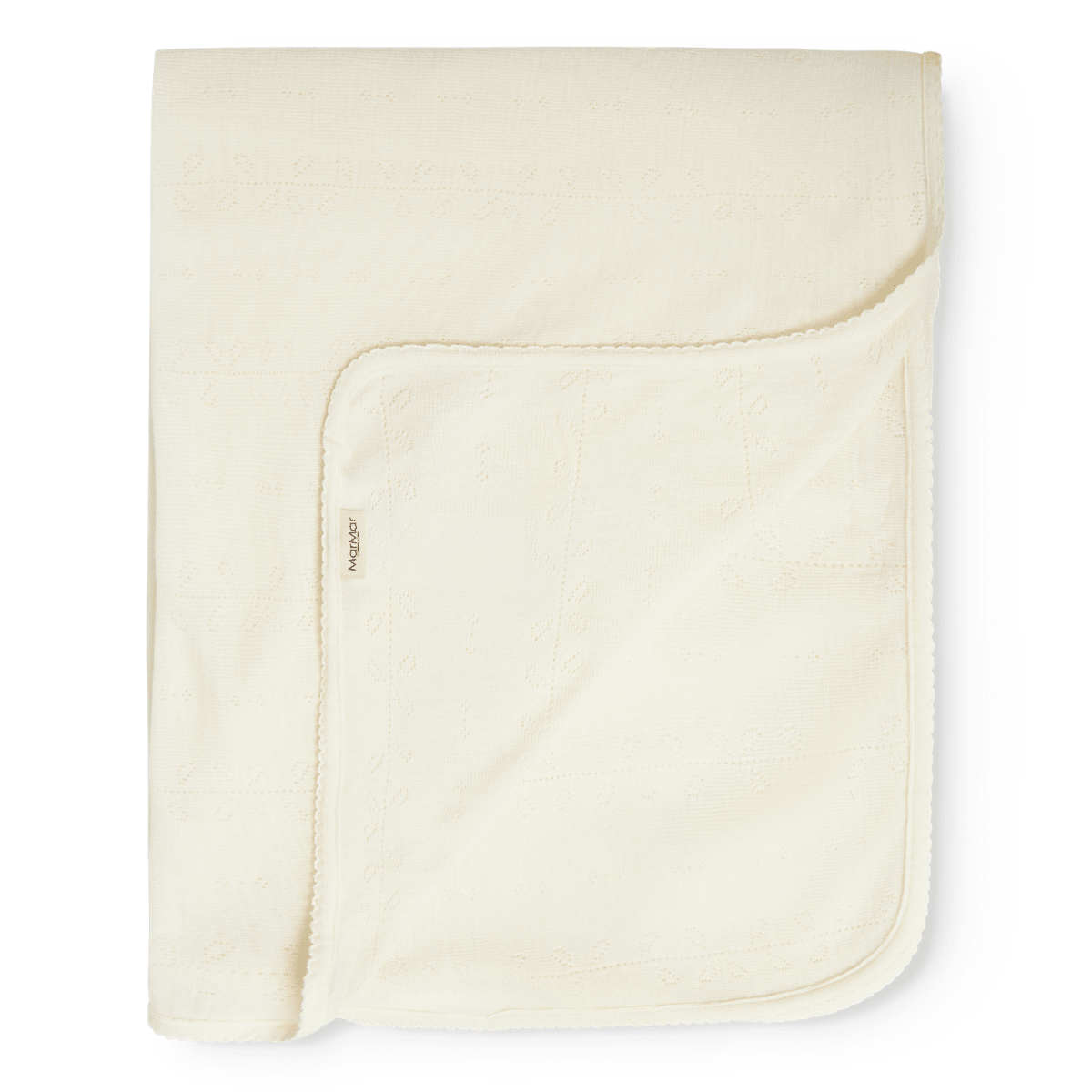 MarMar - Babyteppe i Ull Alida Pointelle Natural - Guttelus.no