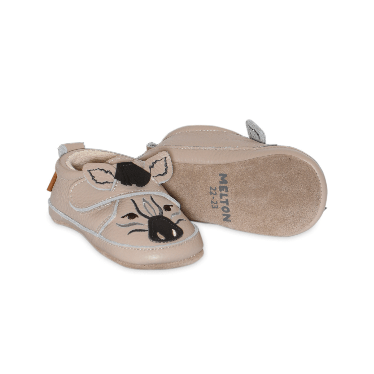 Melton - Tøfler i Skinn Zebra Oxford Tan - Guttelus.no
