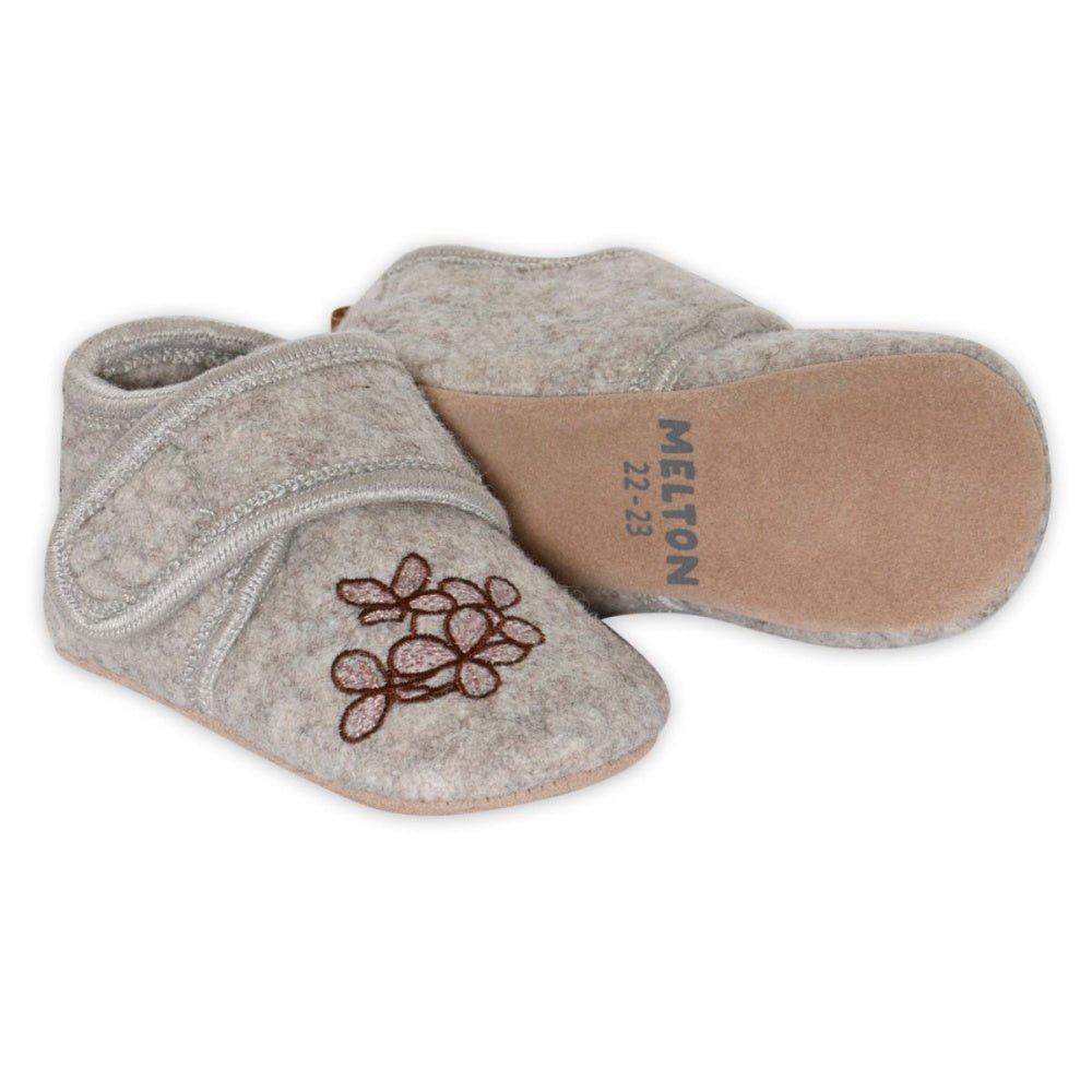 Melton - Ulltøfler Hortensia Beige Melange - Guttelus