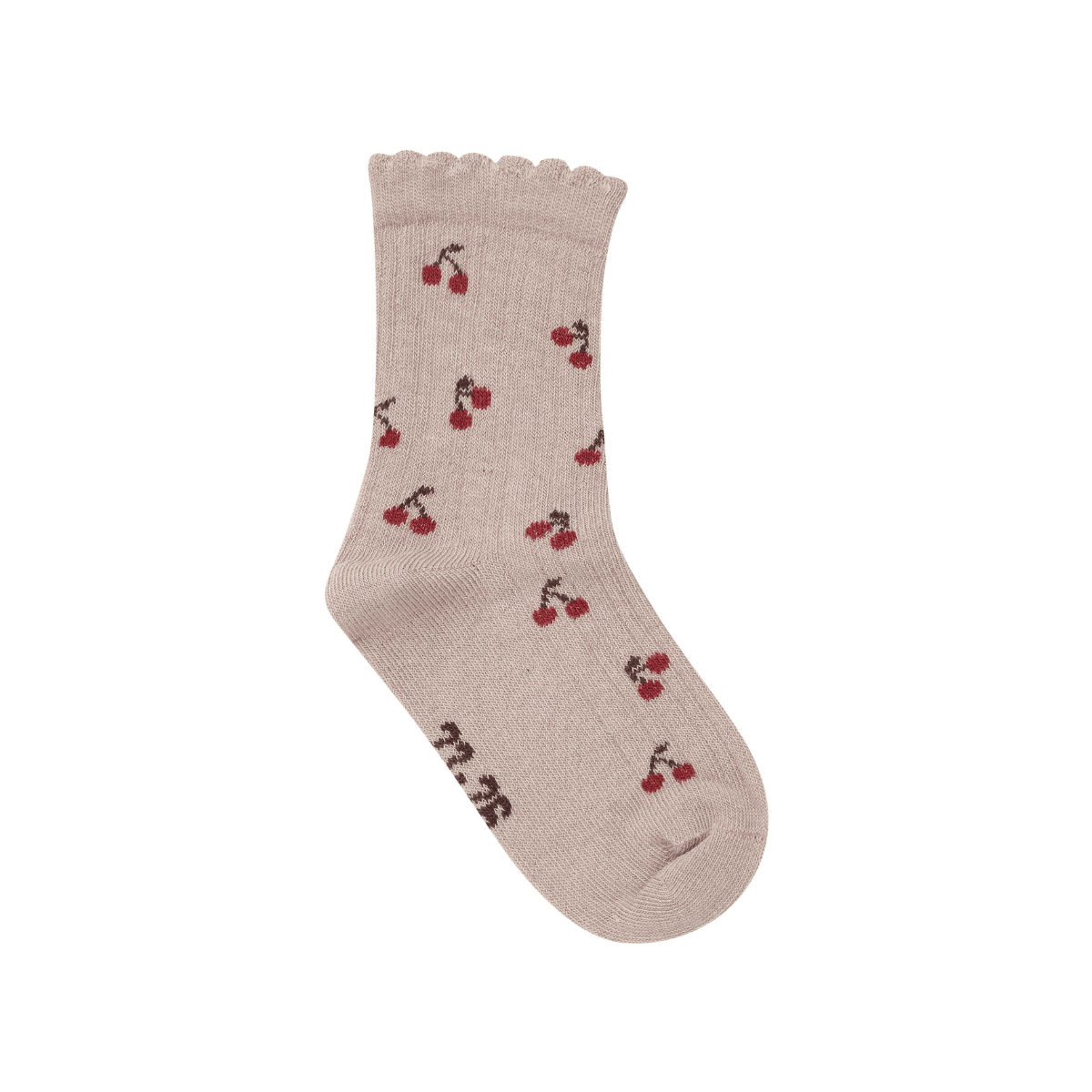 Minymo - Sokker 2-pk Cherry Light Taupe - Guttelus.no