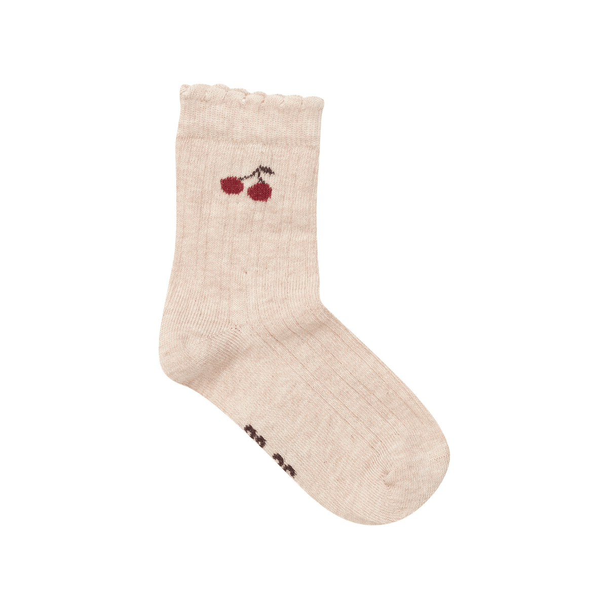 Minymo - Sokker 2-pk Cherry Light Taupe - Guttelus.no