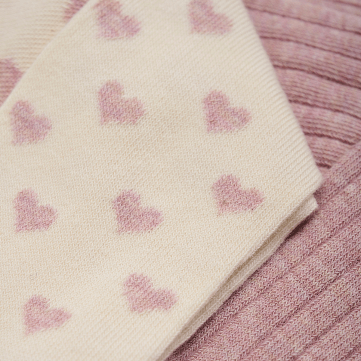 Minymo - Strømpebukser 2-pk Hearts Light Rose - Guttelus.no