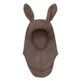 Huttelihut - Balaclava Ullfleece Kaninører Brown Melange