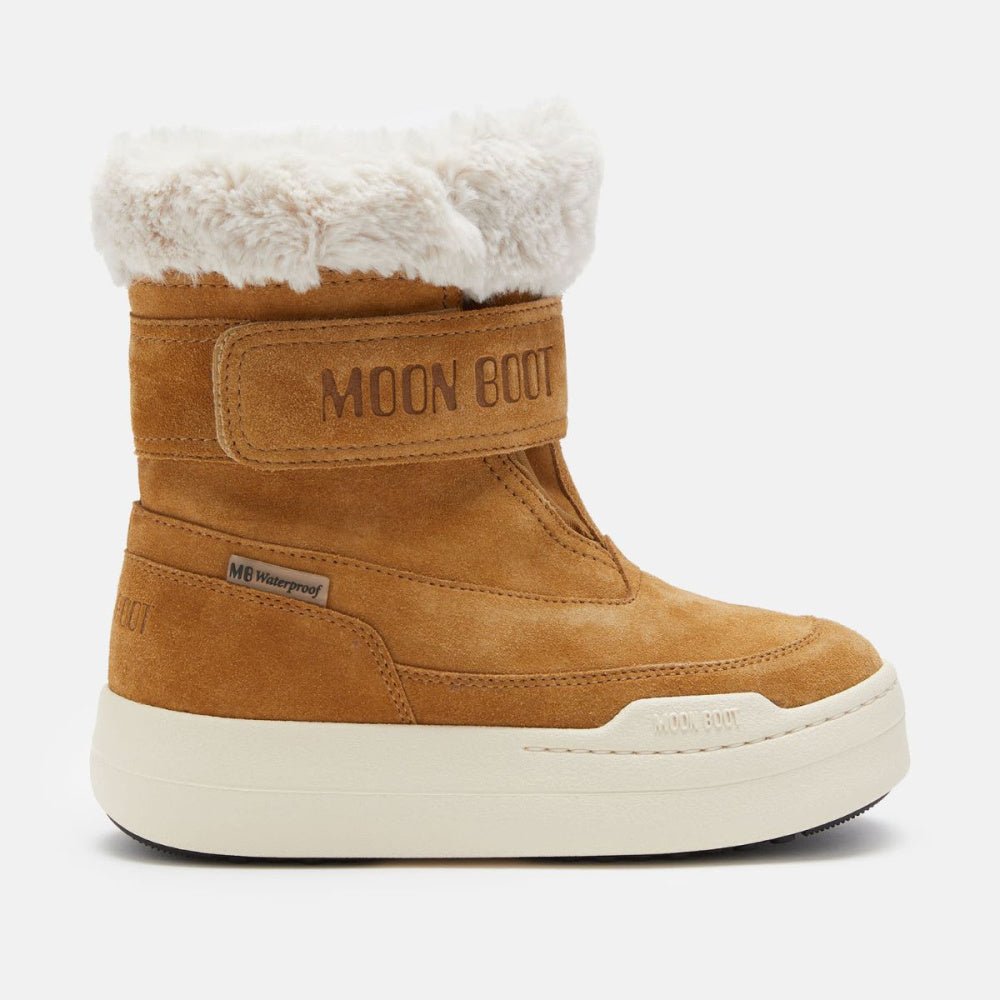Moon Boot - Park Strap Suede Jr Sand - Guttelus.no