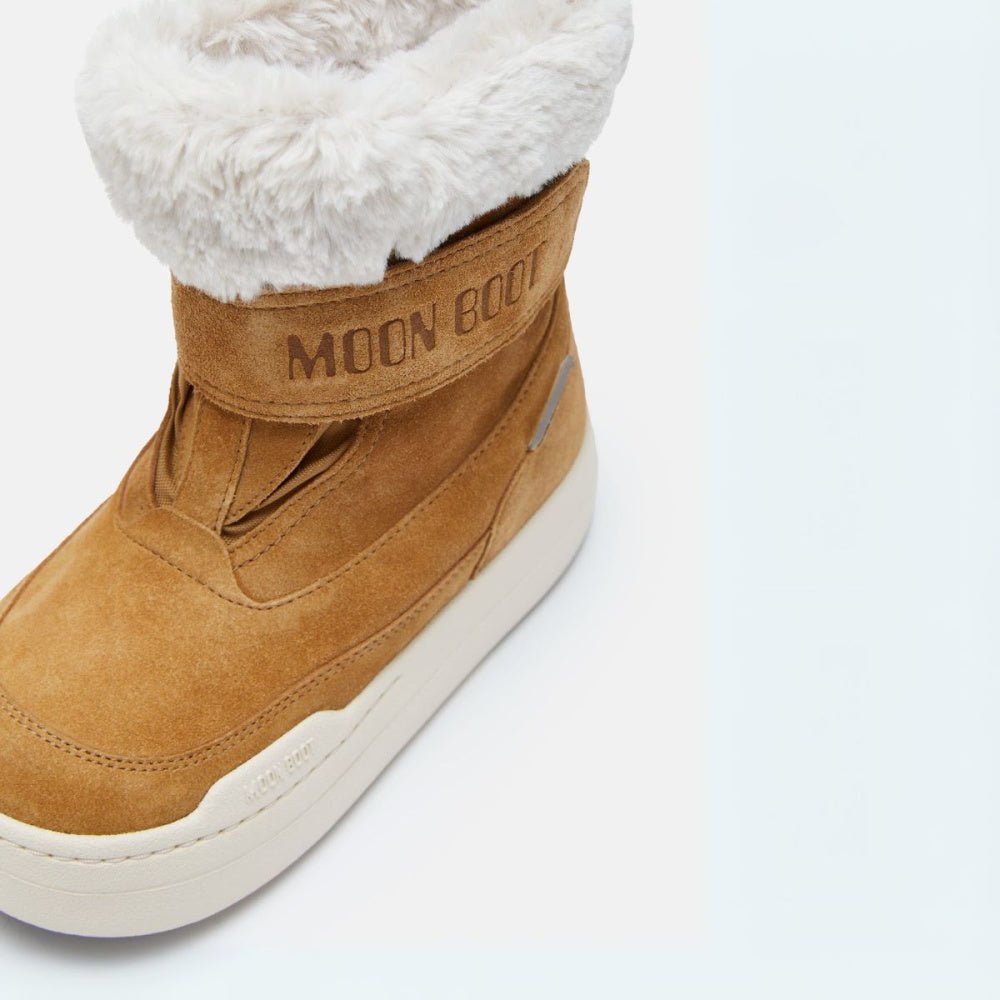 Moon Boot - Park Strap Suede Jr Sand - Guttelus.no