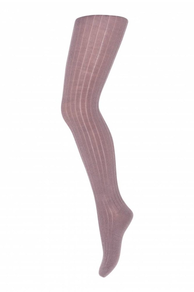 MP - Basic Strømpebukse i Ull Ribb Wood Rose - Guttelus