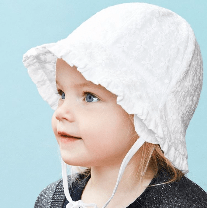 MP - Solhatt UV Flora Bell Hvit - Guttelus