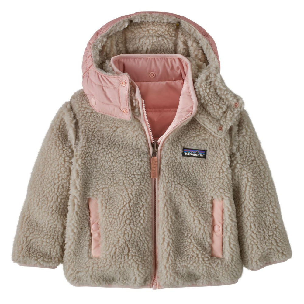 Patagonia - Baby Reversible Tribbles Hoody New Navy w/Mallow Pink