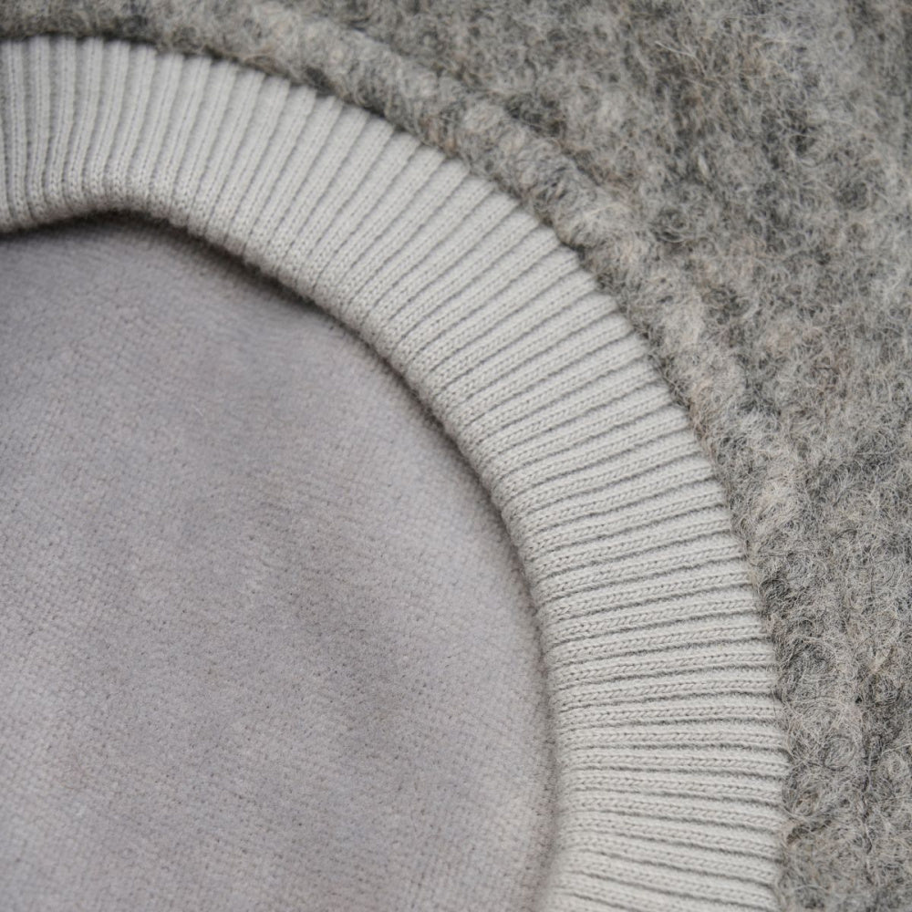 Huttelihut - Balaclava Ull Alpakka Pompoms Medium Grey Melange