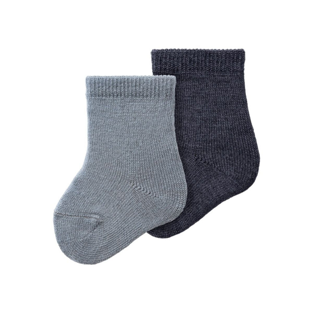Name It - 2 Pk Ullsokker Baby Wakta Tradewinds/ Ombre Blue - Guttelus