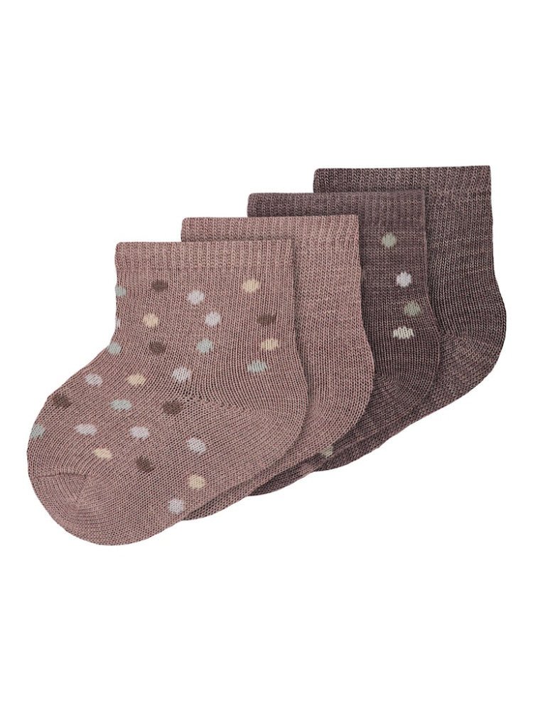 Name It - 4 Pk Ullsokker Baby Wak Antler - Guttelus