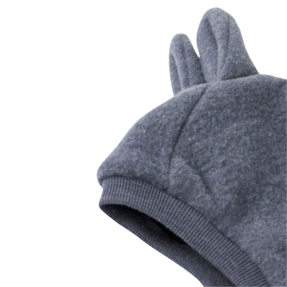 Name It - Balaclava Ullfleece med Ører Wmino Folkstone Gray - Guttelus.no