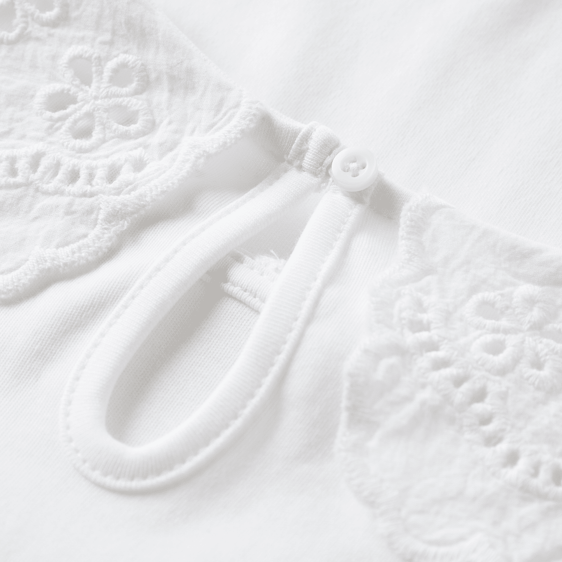 Name It - Bluse med Krage Frayl Bright White - Guttelus