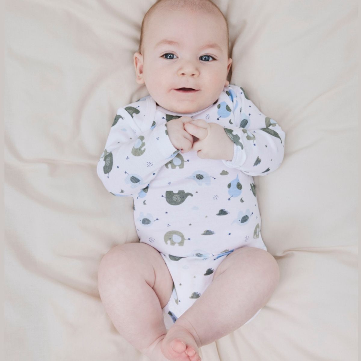 Name It - Body 3 pk Elefant Baby Blue - Guttelus.no