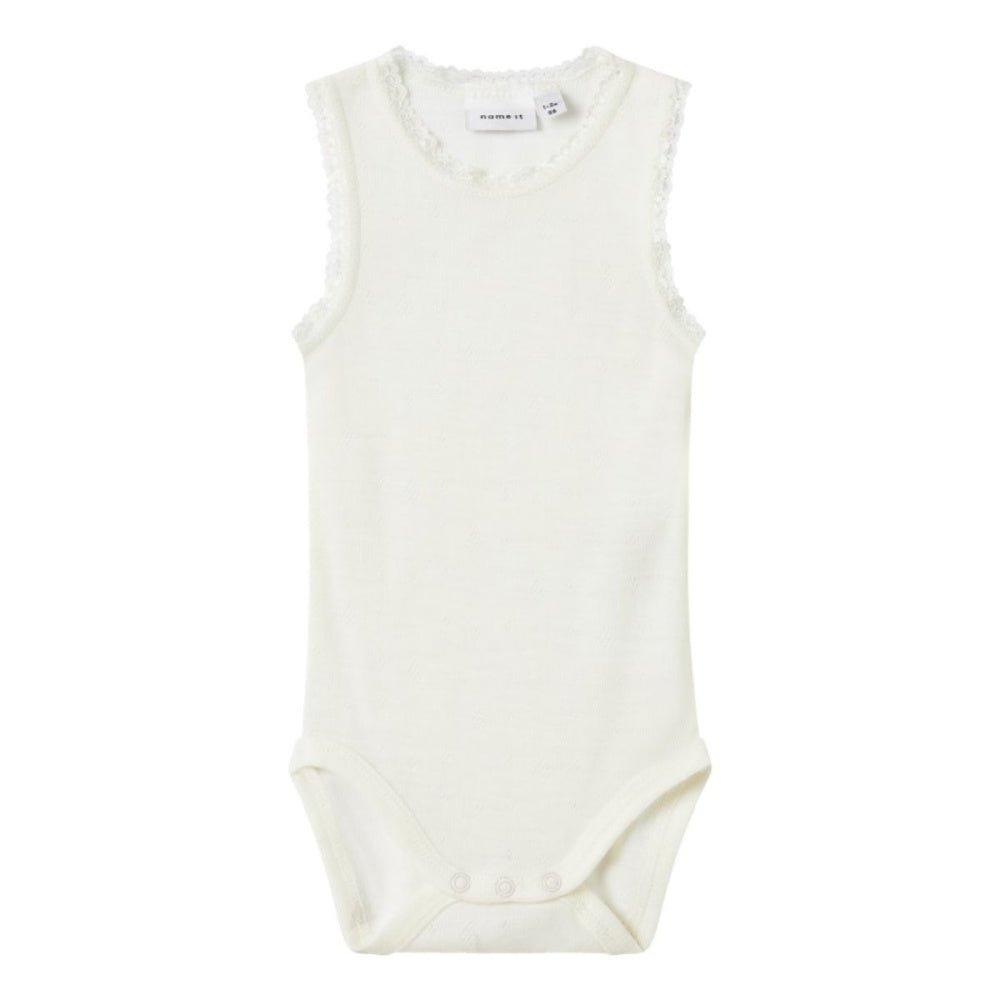 Name It - Body i Ull Baby Wang Tank Needle Snow White - Guttelus