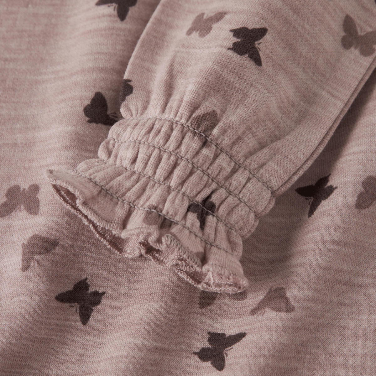 Name It - Body i Ull og Bomull Wuppo Shadow Gray Butterfly - Guttelus