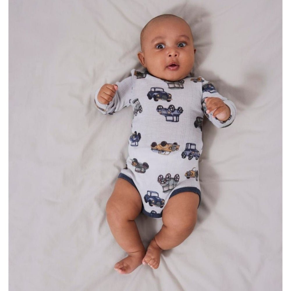Name It - Body Ull Baby Wang Cars Gray Dawn AOP - Guttelus