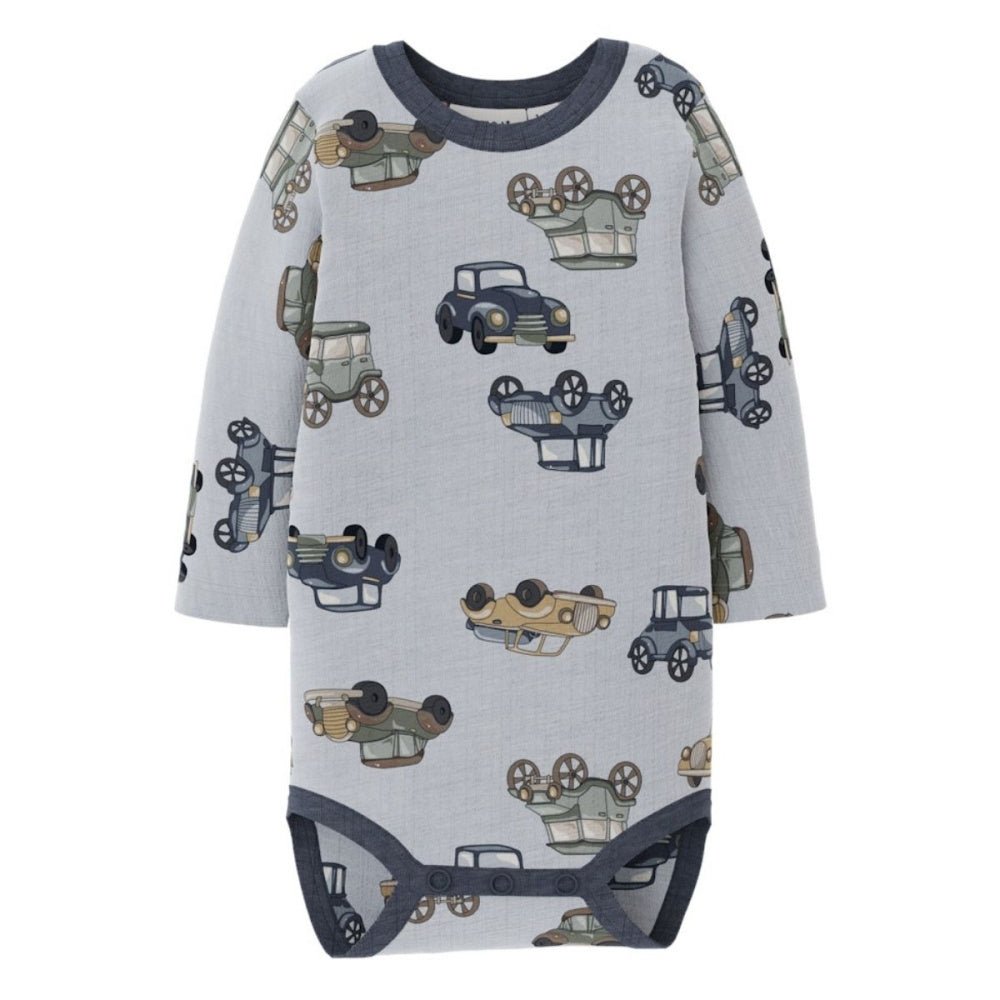 Name It - Body Ull Baby Wang Cars Gray Dawn AOP - Guttelus