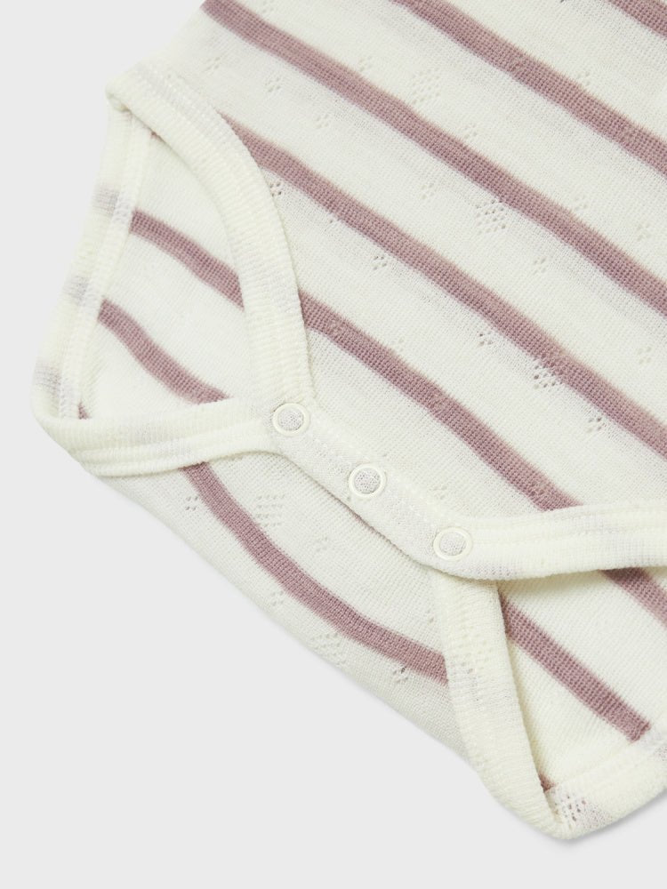 Name It - Body Ull Baby Wang Striper Purple Dove - Guttelus