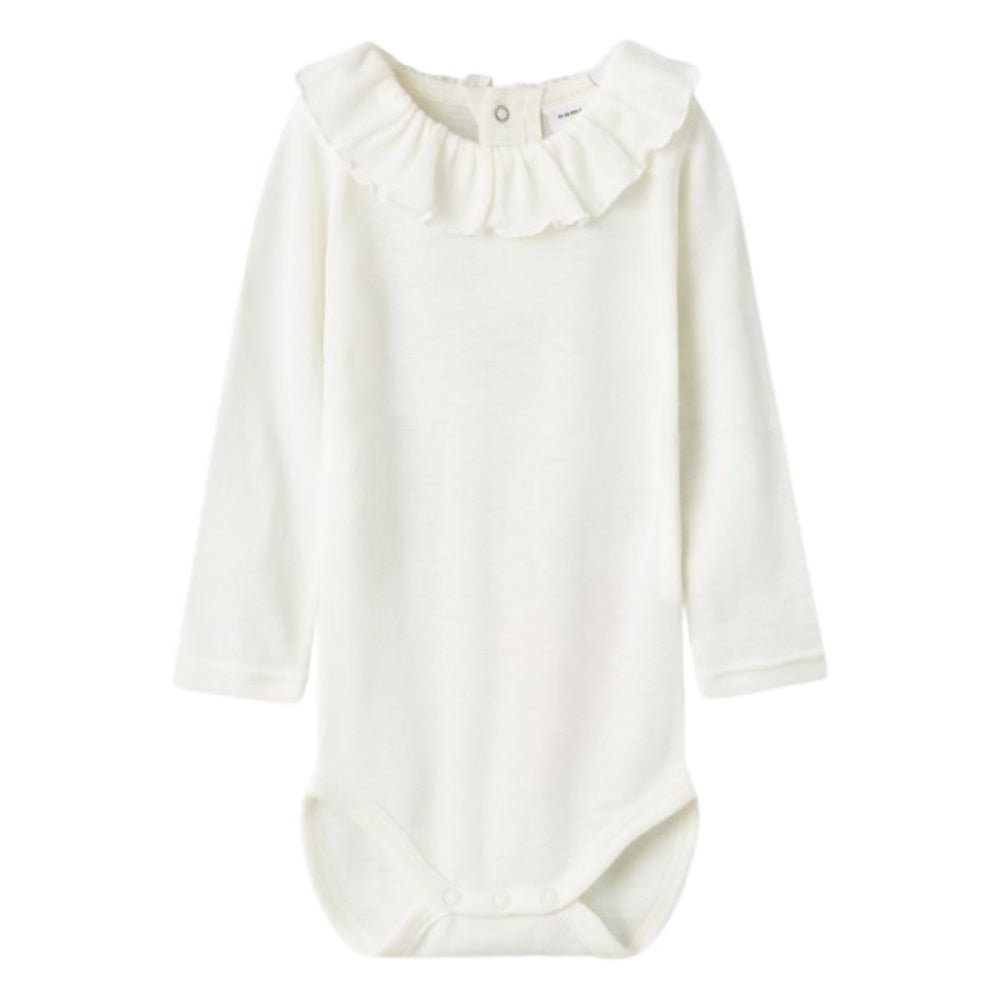 Name It - Body Ull Rib m/ krage Wang Snow White - Guttelus