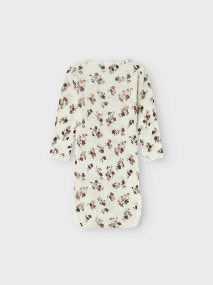 Name It - Body Ull Wang Snow White Blomster - Guttelus