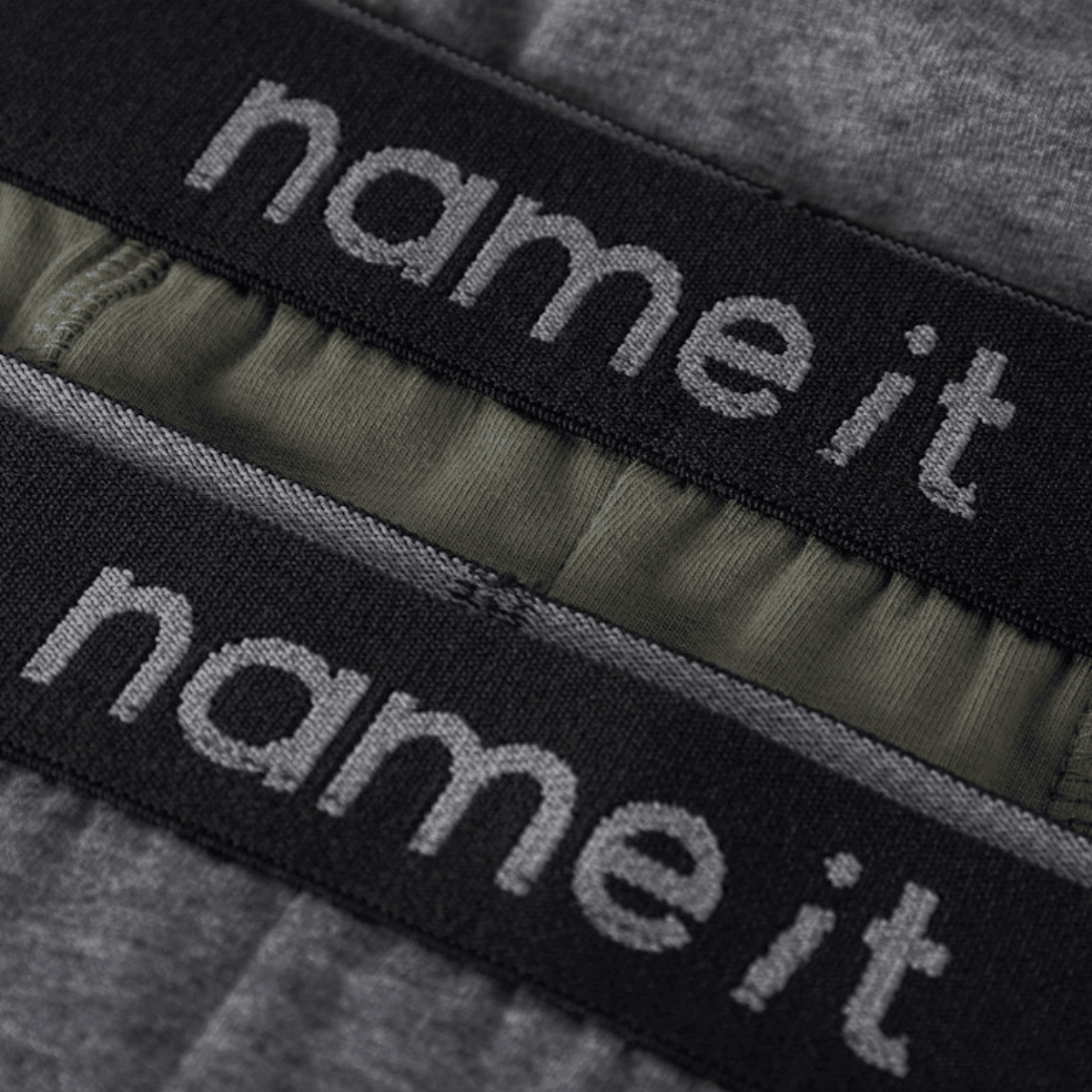 Name It - Boxer 3-pk Tea Leaf/ Dark Grey Melange - Guttelus