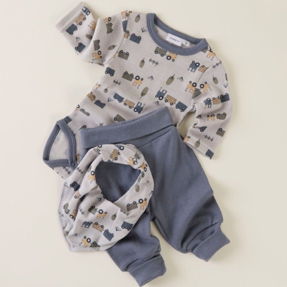 Name It - Bukse i Ull Baby Willit Folkstone Gray - Guttelus.no