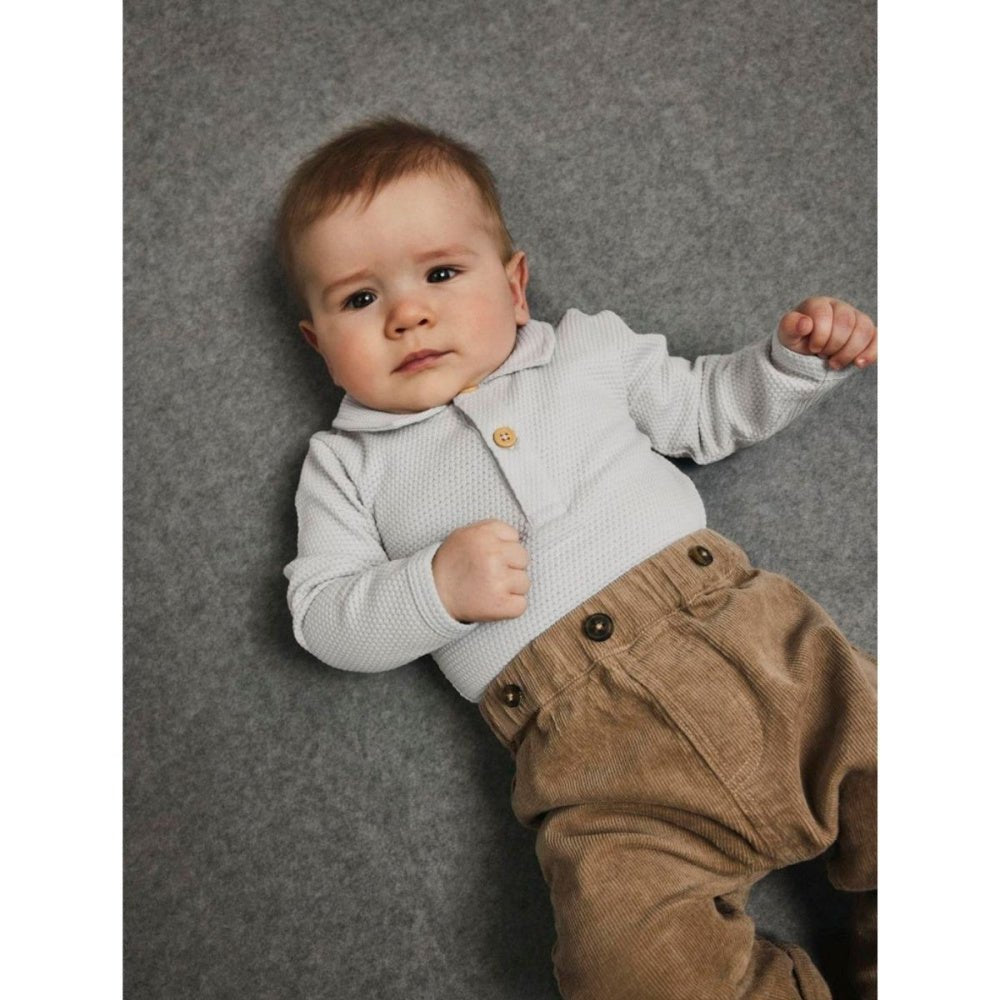 Name It - Bukse med Seler Baby Cord Weathered Teak - Guttelus
